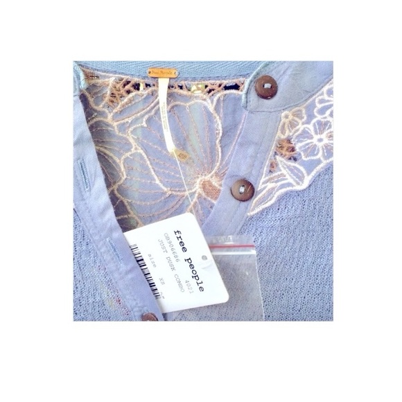 Free People Easy Breeze Appliqué Lace Henley Top - Picture 7 of 16